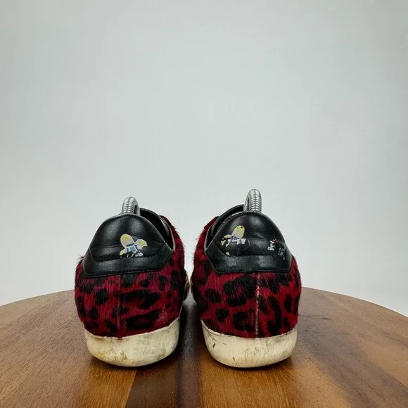 Womens Zadig & Voltaire Leather Leopard Calf Hair Shoes Sneakers Size 40 M GUC - Picture 7 of 9